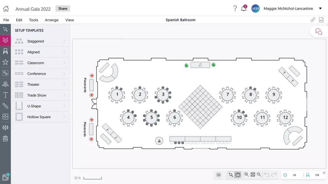 screenshot of Cvent Event Diagramming